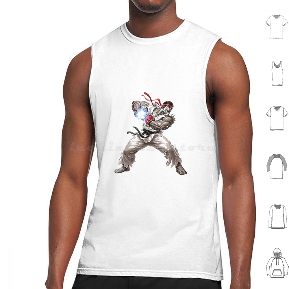 Ryu Tank Tops Vest Sleeveless  - Retro Gaming Gamestop 评论和价格