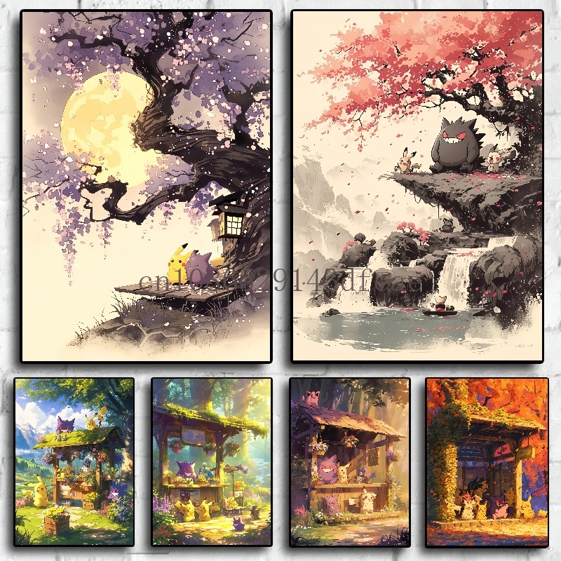 Pokemon Retro Cartoon Poster P - Retro Gaming Pokemon 评论和价格