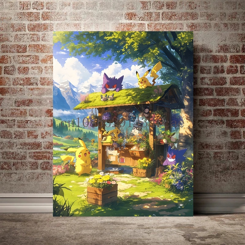 Pokemon Retro Cartoon Poster P - Retro Gaming Pokemon 评论和价格