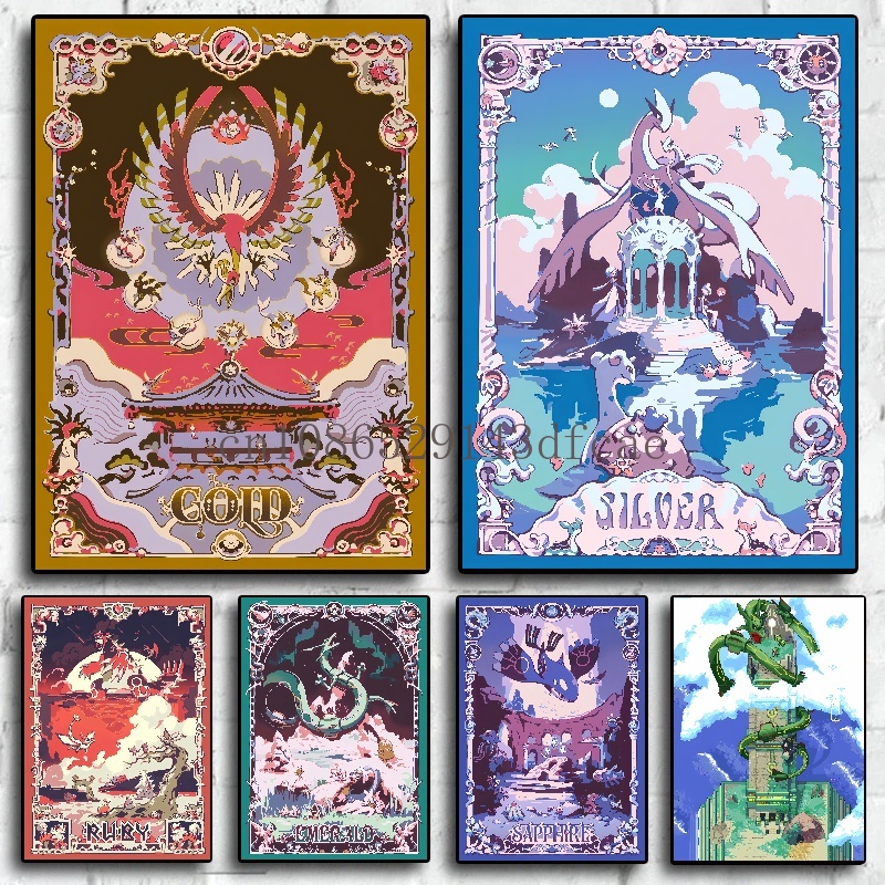 Pokemon Retro Cartoon Poster C - Retro Gaming Pokemon 评论和价格