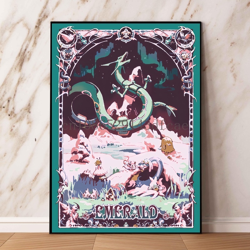 Pokemon Retro Cartoon Poster C - Retro Gaming Pokemon 评论和价格